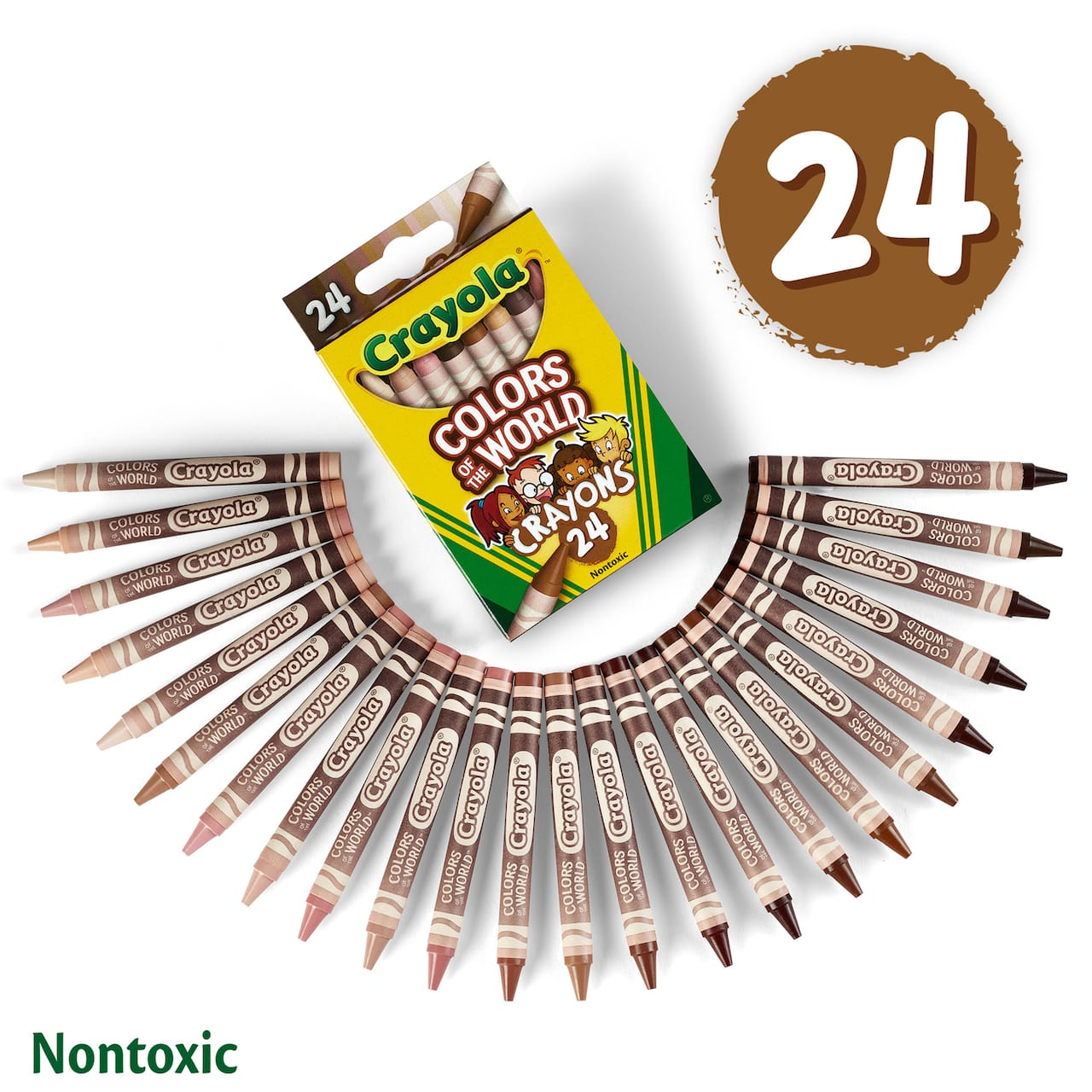 12 Packs: 24 ct. (288 total) Crayola&#xAE; Colors of the World&#x2122; Skin Tone Crayons